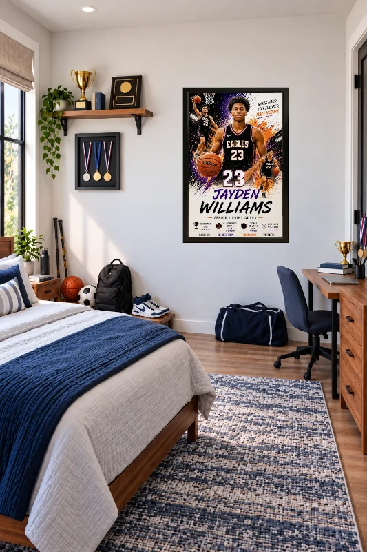 Basketball bedroom display