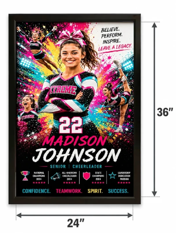 Cheerleader size comparison