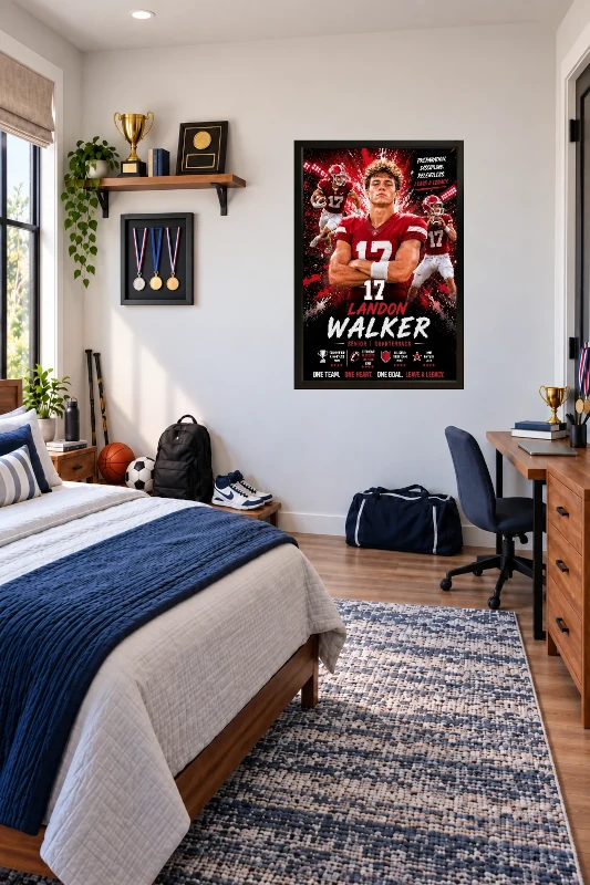Football bedroom display