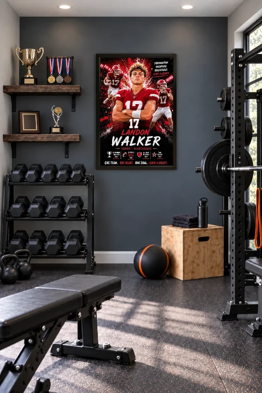 Football gym display