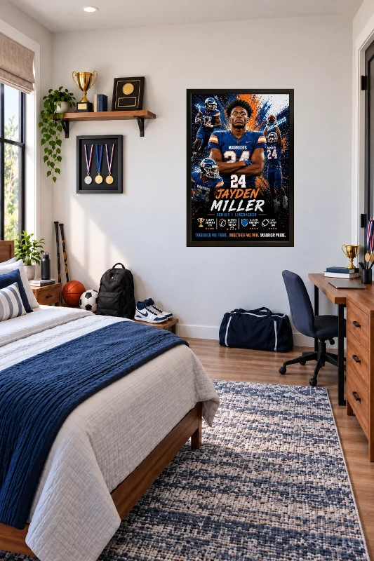Football bedroom display