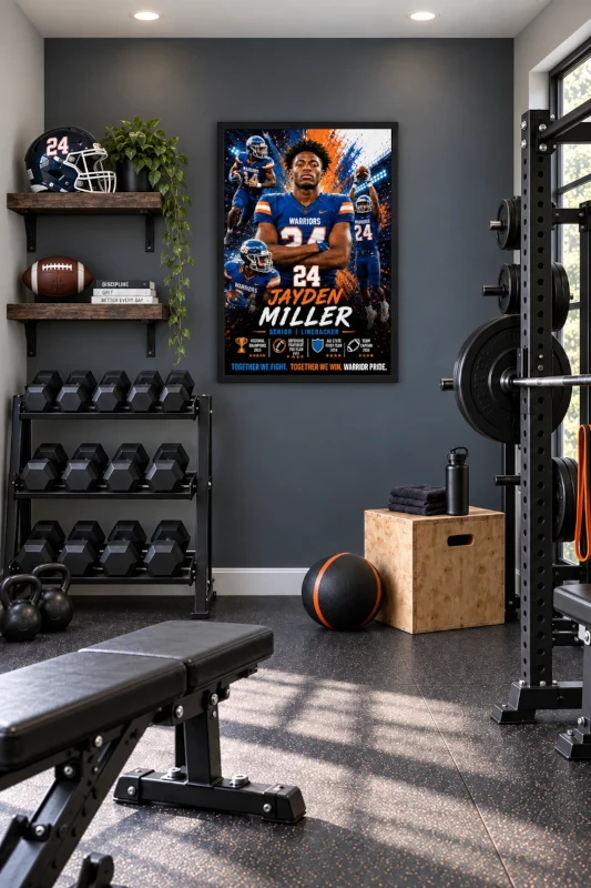 Football gym display