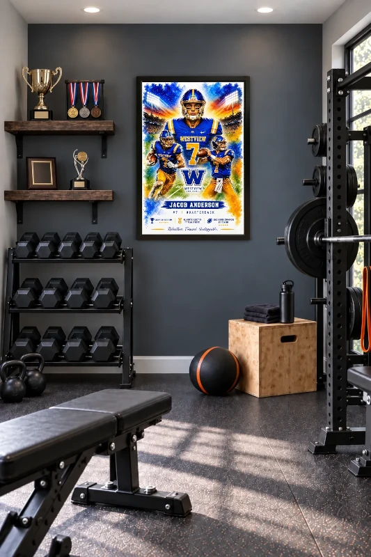 Football gym display