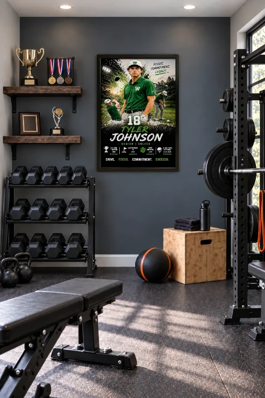 Golf gym display