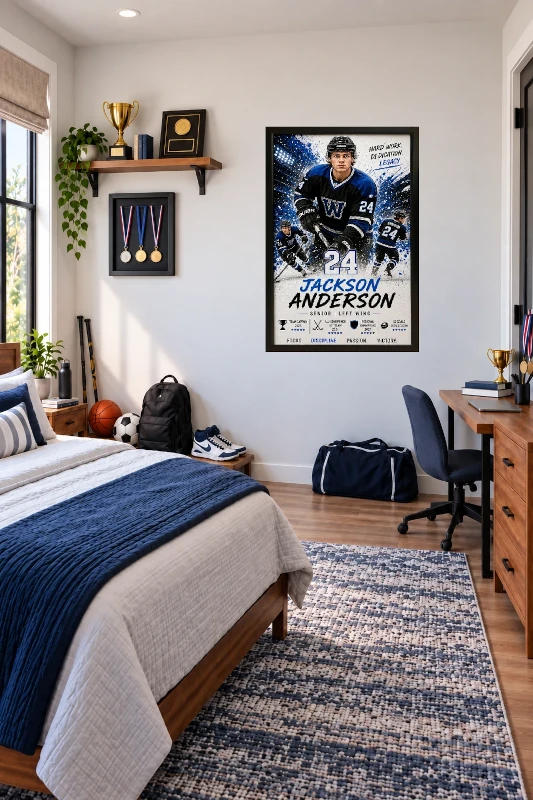 Hockey bedroom display