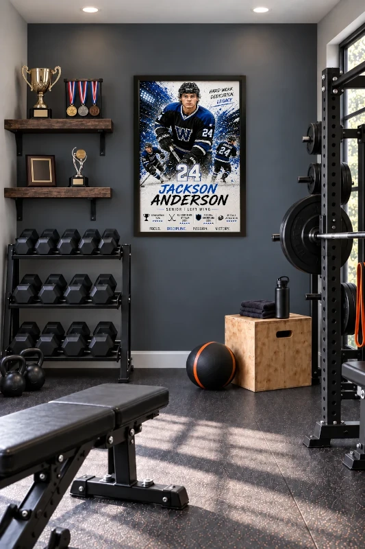 Hockey gym display