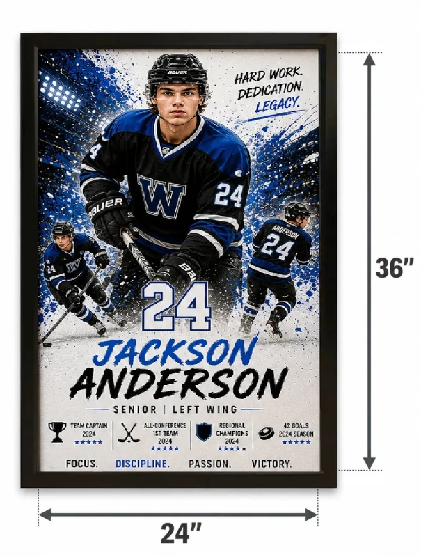 Hockey size comparison