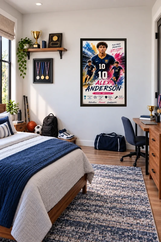 Soccer bedroom display