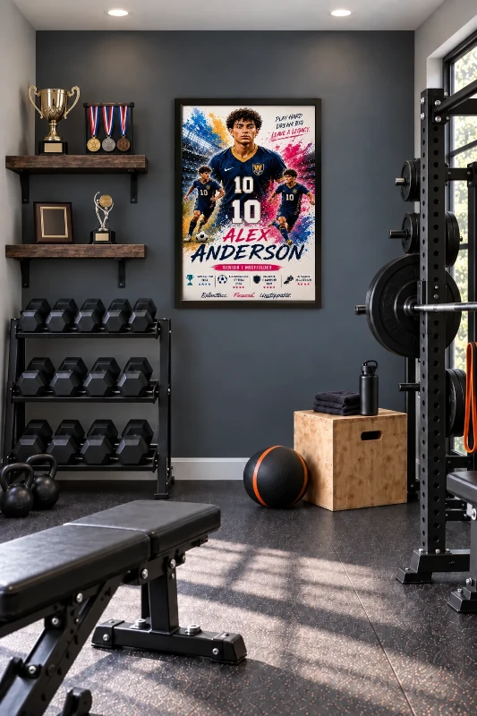 Soccer gym display