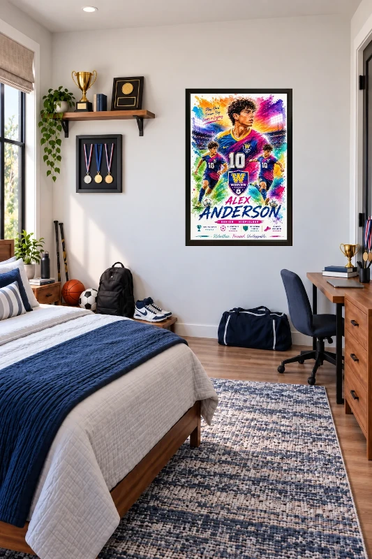 Soccer bedroom display