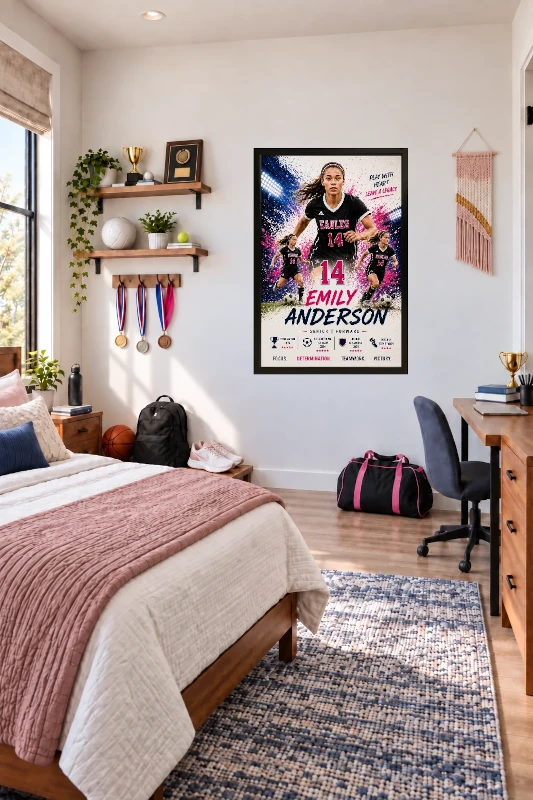 Soccer bedroom display