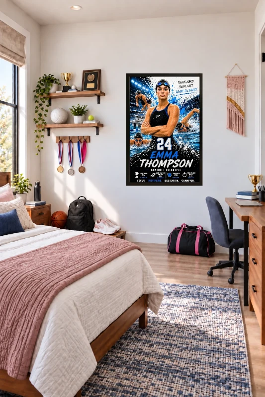 Swimming bedroom display