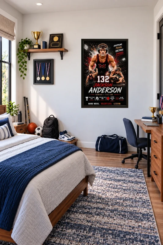 Wrestling bedroom display